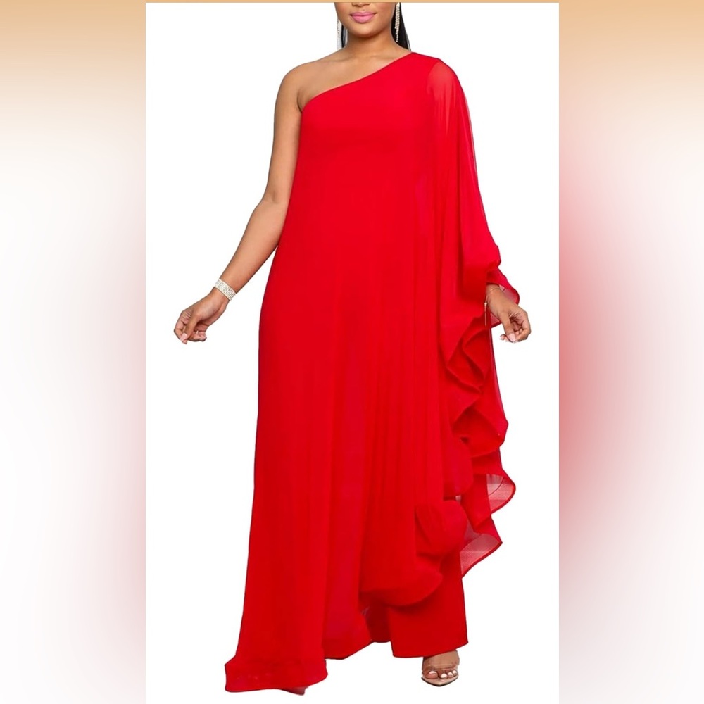 Chic One Shoulder Red Formal Wear 2X / 3X